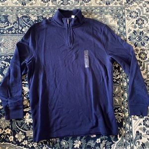 Mens Club Room Navy Quarter Zip NWT